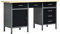 Hommdiy Arbeitstisch mit 6 Schubladen 1 Schrank Höhenverstellbare Füße Werkstatt Werkbank Werktisch Packtisch Schwarz 160x60x85cm Stahl