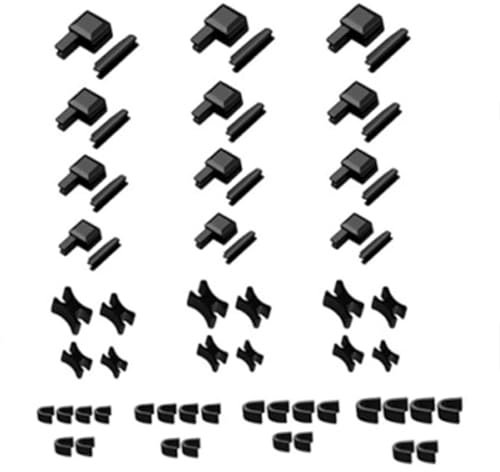 Guoguonb 60-Piece Metal Zipper Repair Kit - Slider, Bottom, Stopper (#3/#5/#8/#10) - Black