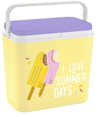 Nevera Pasiva 24L con asa - La Mejor Nevera portatil para Camping, Playa, o Campo. (Ice Crem, 24L)