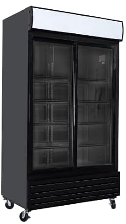 Materiel Horeca Frigo Vitrine à Boissons Double Portes Full Black
