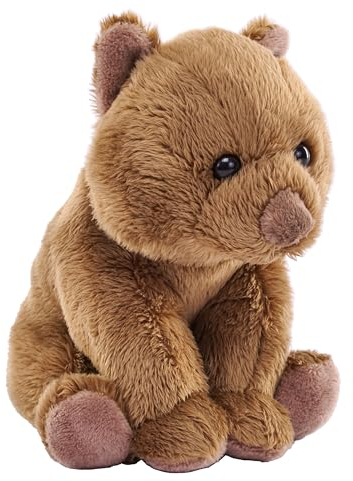 Wild Republic Pocketkins Eco Wombat, Plüschtier, 12 cm, Plüschspielzeug, Hergestellt aus recycelten Materialien, Umweltfreundlich