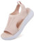 VTASQ Sandales Mode Orthopédiques Femme - Été Bout Ouvert Plage Leger Confortable Respirante Tricot Sport Marche Rose EU 42