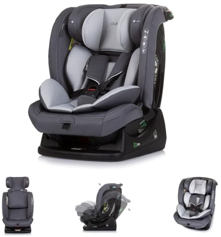 Chipolino Kindersitz i-Size Aviato (40-150 cm) Gruppe 0/1/2/3, verstellbar grau