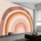 3D Tapete Moderner Einfacher Abstrakter Regenbogen Fototapete, 400 x 280 cm (WxH) Wandbild Wandtapete Dekorationen, für Wohnzimmer Schlafzimmer Büro, Flur, Rosa Vlies Tapete Wanddeko