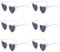 Sprinlot Herz Party Brille Weiß, 6 Paar Herz Brillen, Heart Shaped Brille, Sonnenbrille Herzform, Lustige Brille für Fasching Foto Requisiten Geburtstags