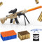 Toy Gun with Shell Ejecting, Toy Foam Blasters Guns with Soft Bullets 2 Magazines, Scope, Tactical Face Towel, Yellow