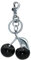 HecticCore Kirsch-Bag Charm - Vielseitiger Schlüsselanhänger, Geldbörsenanhänger Glücksbringer, Personalisiertes Auto-Zubehör,modischer Taschen- oder Schlüssel-Accessoire für handtaschen (Schwarz)