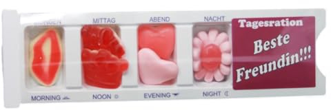 Tablettenbox Für die beste Freundin gefüllt mit Fruchtgummi Spaßartikel 25g