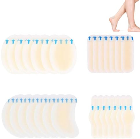28 Stück Gel Pflaster,Blasenpflaster,Hydrokolloid Pflaster,Blasenpflaster Ferse,Ferse Blasenpflaster,Gel Pflaster Blasenprävention,Für Zehen Und Finger Vorfuß Ferse Fersenschutz Schutzhaut