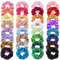JSTHHTT 32 Stück Seide Haarringe, Seiden Haargummis Damen, Premium Satin Haargummis, Bunte Haargummis, Elastische Haarbänder, Silk Pferdeschwanzhalter für Damen Frauen Mädchen Haarschmuck 32 Farben