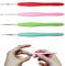 JEYORZY 4 Stück Häkelnadel Set, 4 Größen Ergonomische Häkelnadel Metall Häkelnadel mit Bunte Silikongriff 10 cm Extra Lange Häkelnadel Stricknadel für Anfänger und Häkelliebhaber (0.5/0.75/2/1.25 mm)