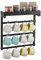 VEVOR Portabicchieri da Parete, 12 Ganci Mobili, Portatazze in Acciaio al Carbonio con Ripiano Superiore, Accessori per Bar e Organizzatore, Espositore per Tazze per Cucina Domestica, Nero Opaco