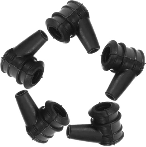 Tappi Alta Tensione per Motosega 58, Set da 5 Pezzi Nero | Compatibile Motosega e Tosaerba, Plastico, Installazione Semplice, Ricambio per Marchi e Modelli