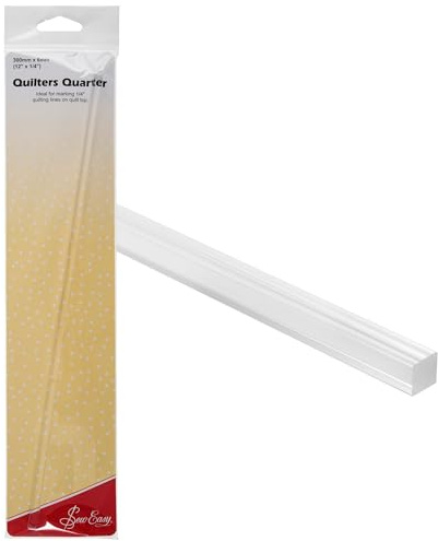 Sew Easy 1/4” Quilters Quarter – 6mm x 300mm Seam Allowance for Patchwork Sewing Dressmaking Fabric