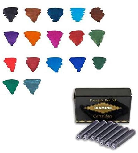 Diamine Orange fountain pen ink cartridges 18 PACK