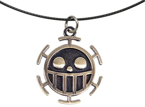 Halskette von Trafalgar Law mit Jolly Roger der Heart Piratenbande