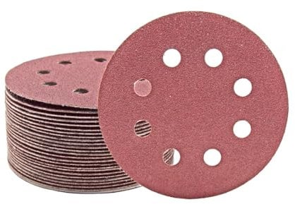 MioTools Fox Klett-Schleifscheiben, 115 mm, 8-Loch, f. Exzenterschleifer, Normalkorund (50 Stk.) K180