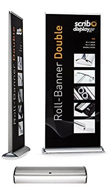 Double Sided Roller Banner (Packung mit 3) - In-teuer, beweglicher und Kratzfeste Roll up Banner - Beste für die Ausstellungen im Haus, Büros, Einzelhandelsgeschäfte und vieles mehr (120 cm) - Double Sided Roller Banner (pack of 3) - In-expensive, Portable & Scratch-resistant Roll up Banner - Best use for Indoor Exhibitions, Offices, Retail Stores and much more (120 CM)