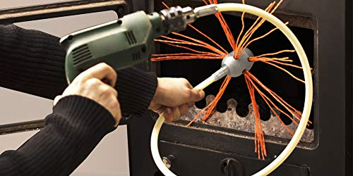 Hansa Tornado Schornsteinreinigungsset, 12 m - Schornsteinbürste - Schornsteinreiniger - Set mit Bürste und Haltegriff