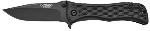 Camillus 19278 Erupt Klappmesser, 6,2 cm Carbonitride Titanium AUS-8 Stahlklinge, GFN Griff, schwarz, 14 cm