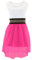 GILLSONZ PK99vDa - Vestito da festa per bambina, per comunione, matrimonio, per bambini, misura 98-176, rosa neon, 152 cm-158 cm