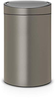 Brabantia Twin Bin, Cubo de Basura, Stainless Steel, Platinum, 10 + 23L