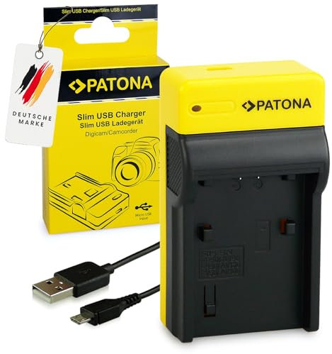 PATONA Slim Cargador Compatible con Sony Baterías NP-FP50 NP-FP60 NP-FP70 NP-FP90 NP-FH40 NP-FH50 NP-FH60 NP-FH70 NP-FH100