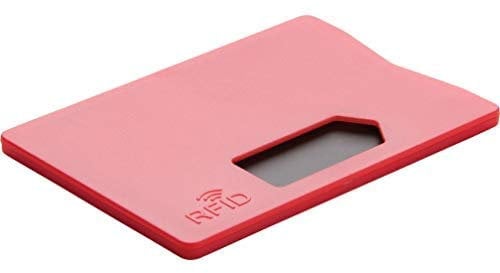 RFID Schutzhülle Kreditkartenhülle Stabil NFC Blocker für Ausweis, Scheckkarten, Bankkarten sicherer Schutz vor Datenklau (Rot)