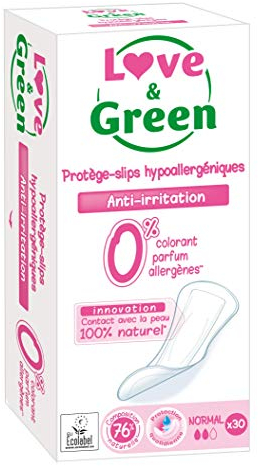 Love & Green Protège-slips Hypoallergéniques 0% 30 Pièces