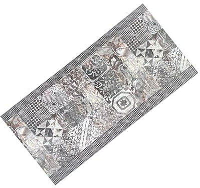 Tex family TAPPETO Runner da CUCINA Passatoia Antiscivolo MAIOLICA GRIGIO made in Italy - Cm. 50x340