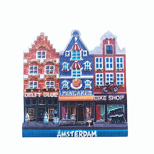 3D-Kühlschrankmagnet Amsterdam Holland Niederlande Reise-Souvenir Geschenk Zuhause Küche Kühlschrank Dekoration Magnetaufkleber Bastelkollektion
