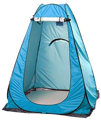 POOPFIY 1.5M Portable Popup Tent Outdoor Shower Bath Fitting Room Camping Dressing Shelter Beach Privacy Toilet Tent for Outdoor Camping Beach,Blue