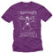 Musik T-Shirts mit Gitarre Leonardo DA Vinci Lila Männer XL