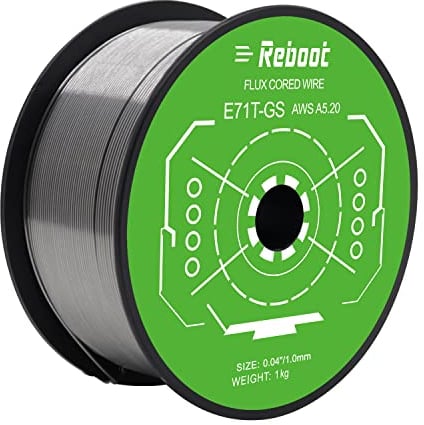 Reboot E71T-GS 1.0mm 0.9kg Flux-Cored Gasless Welding Wire | Self-Shielded FCAW for MIG Welder | No Gas Required