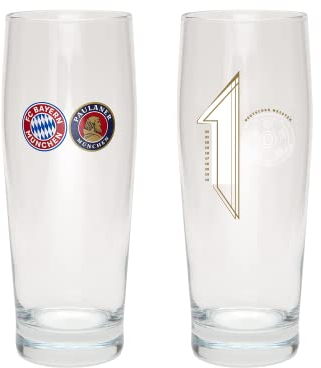 FC Bayern München 2er Set Halbeglas - Deutscher Meister 2022 - Serienmeister 0,5 l Glas FCB