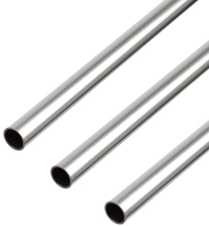 Alberts 497835 Rundrohr | Aluminium, natur | 1000 x 25 x 1,5 mm | 3er Set