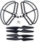 4PCS Propeller + 4PCS Protective Case for Hubsan H501S H501A H501C H501M H501S pro H501S W Aerial Photography Quadcopter RC Drone Parts (Black)