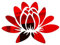 CREATCABIN 3D Lotus Acryl Spiegel Blume Wandaufkleber Wandkunst Selbstklebend Abnehmbare Umweltfreundliche Wandtattoos Für Zuhause Schlafzimmer Wohnzimmer Badezimmer Dekoration 13.7 x 9.8,(1) cm, Rot