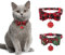 NAMSAN Weihnachts-Katzenhalsband mit Entzückenden Glöckchen und Schneeflocken Gemusterte Fliegen, Verstellbare Träger für Kätzchen, Katzen, Welpen