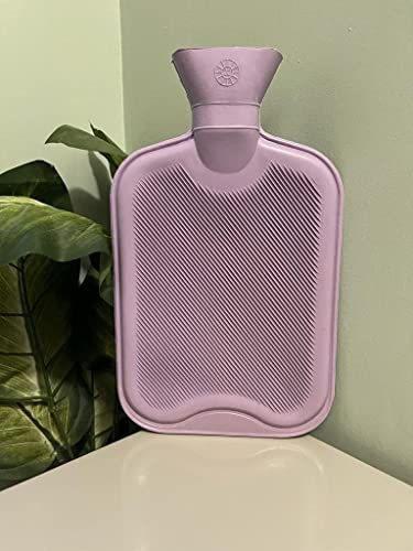 2 Litre Hot Water Bottle Winter Warm Nights BS 1970:2012 Standard Natural Rubber, Leak Proof, Choose Your Colour (Purple)