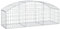vidaXL Panier de Gabions Arqué Cage à Gabion Mur de Gabion Panier à Pierre Gabion pour Pierre Jardin Patio Extérieur 150x50x40/60 cm Fer Galvanisé