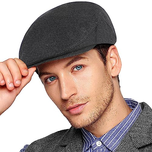 Wantonfy Barett Cap Herren Schiebermütze chirmmütze Gatsby Schirmmütze Newsboy Flat Cap Baskenmütze 1920 Stil Gatsby Kostüm Accessoires