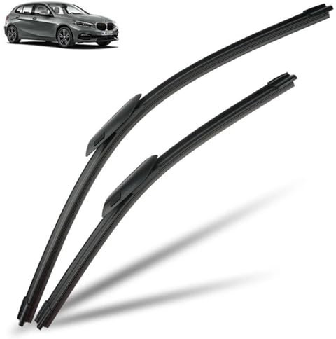 Wischerblätter, kompatibel mit BMW 1er F40 2019 2020 2021 2022 2023, vorne, hinten, Windschutzscheibe, Windschutzscheibenbürsten, Fenster, Auto, Autozubehör (Color : Front, Size : LHD)
