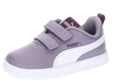 PUMA Jungen Unisex Kinder Courtflex V3 V Inf Sneaker, Pale Plum White, 22 EU