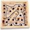 Wooden Labyrinth Puzzle Board | Hand-held Skill Toy with Bead Maze | Small Balance Game