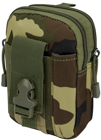 AYMQC Tactical Molle Pouch Compact EDC Utility Gadget Belt Pouch Multipurpose Waist Bag Outdoor Fanny Packs for Hiking Camping Cycling Running Fishing (Camouflage)