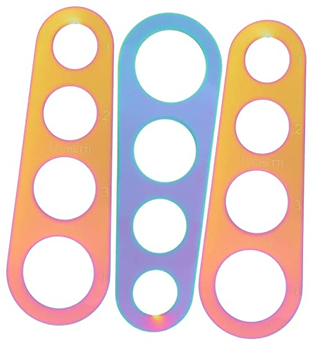 LIFKOME 3pcs 4-Hole Pasta Ruler Pasta Barilla Spaghetti Measurer Spaghetti Measuring Tool Pasta Portion Control Gadgets Pasta Server Tagliatelle Cooks Measure Stainless Steel Thin Noodles