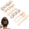 Traziewell Haarnadel mit Perlen Haarspange Blumen Große Haarklammer für Dickes Haar Eleganz Weiße Perle Dekor Haarspangen Kit Braut Haarklammern für Frauen Mädchen 0838