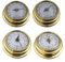 4 Stücke Thermometer Hygrometer Barometer Uhr Uhr Kupfer Für Shell Marine Perspektive Runden Zifferblatt Raumthermometer Für Zuhause