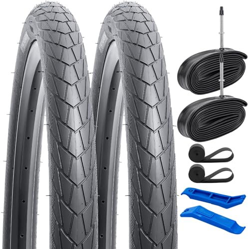 YUNSCM Neumáticos Ligeros de para Bicicleta de Carretera ETRTO 32-622 60TPI de Nailon antipinchazos y Tubos de Bicicleta 700C compatibles con neumáticos y Tubos de 700 x 30/31/32/33/34C,